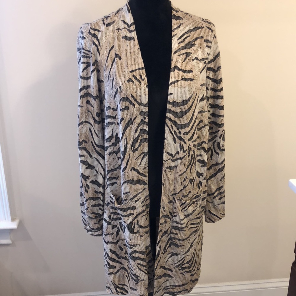 Chico’s Zebra Print Open Front Jacket And Matchin… - image 6